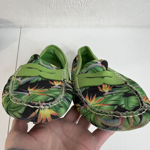 Loudmouth 8.5 Men’s Logan‎ Driving Loafers Bora Bora Tropical Print Botanical